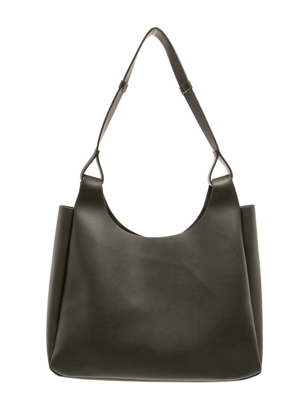 Neiman Marcus Dark Olive Green Vegan Leather Shoulder Bag NWOT